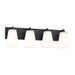 Generation GLV1104 Upson 4-lt 24" Extra Large Vanity Light - Midnight Black