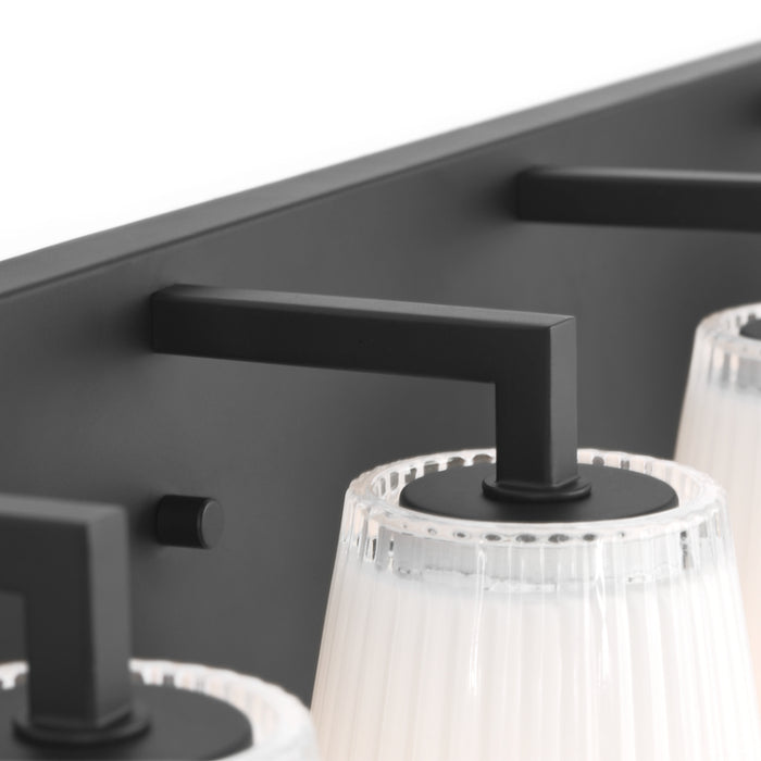 Generation GLV1104 Upson 4-lt 24" Extra Large Vanity Light - Midnight Black