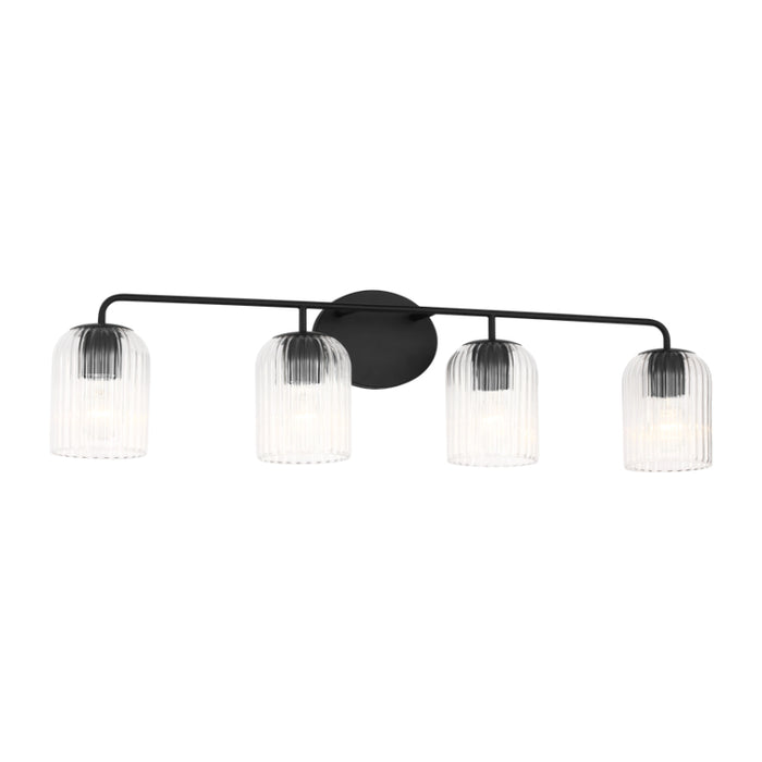 Generation GLV1134 Eisele 4-lt 34" Vanity Light - Midnight Black