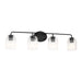 Generation GLV1134 Eisele 4-lt 34" Vanity Light - Midnight Black