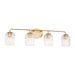Generation GLV1134 Eisele 4-lt 34" Vanity Light - Satin Brass