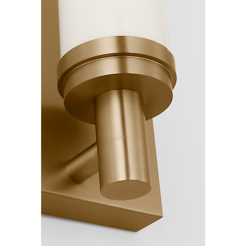 Generation GLV1441-L Coles 1-lt 13" Tall LED Vanity Light, 5CCT Selectable - Satin Brass