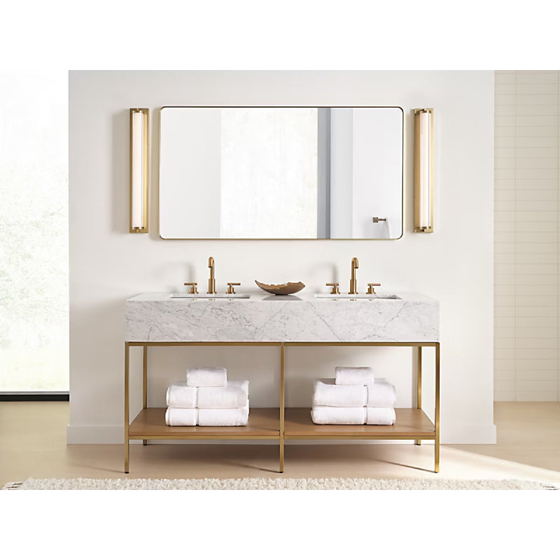 Generation GLV1511-L Weston 1-lt 28" LED Vanity Light, 5CCT Selectable - Satin Brass