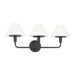 Generation GLW1033 Mendota 3-lt 27" Large Wall Sconce - Midnight Black