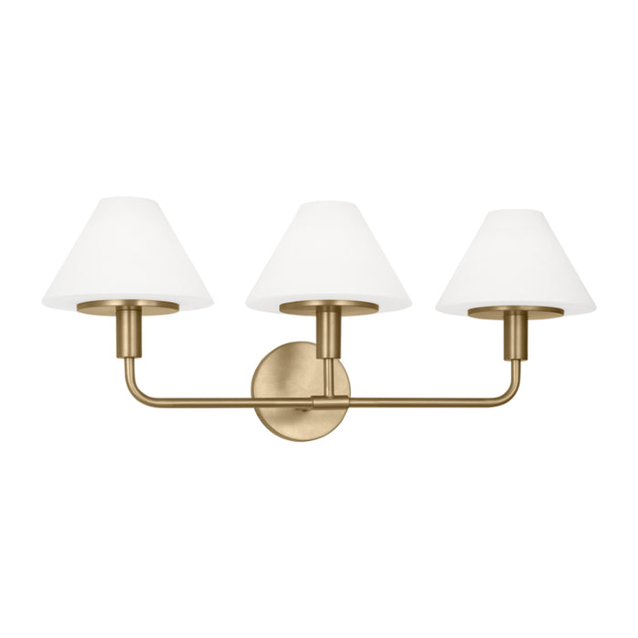 Generation GLW1033 Mendota 3-lt 27" Large Wall Sconce - Satin Brass