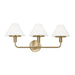 Generation GLW1033 Mendota 3-lt 27" Large Wall Sconce - Satin Brass