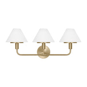 Generation GLW1033 Mendota 3-lt 27" Large Wall Sconce - Satin Brass