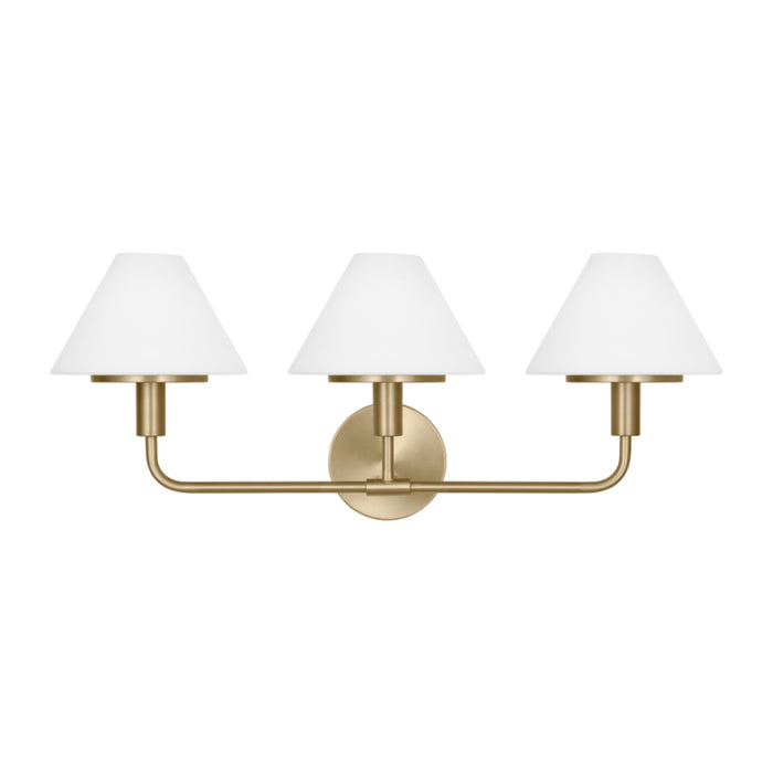 Generation GLW1033 Mendota 3-lt 27" Large Wall Sconce - Satin Brass