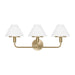 Generation GLW1033 Mendota 3-lt 27" Large Wall Sconce - Satin Brass