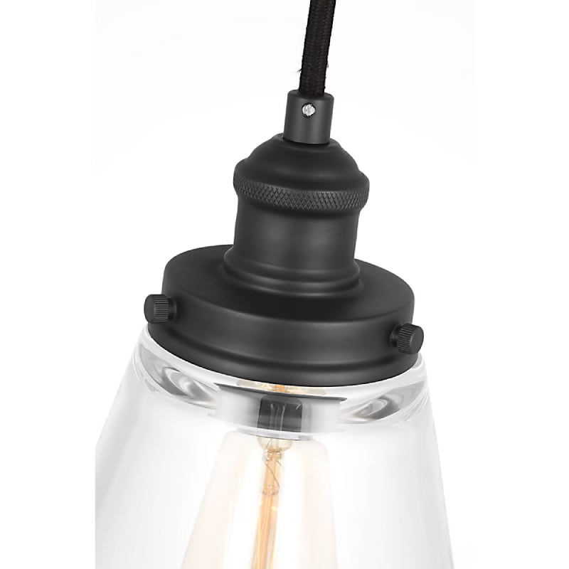 Visual Comfort P1347 Baskin 1-lt 9" Pendant - Midnight Black