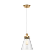Visual Comfort P1347 Baskin 1-lt 9" Pendant - Painted Aged Brass