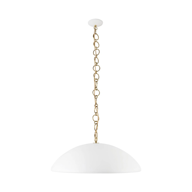 Alora Mood PD423028 Grant 1-lt 28" Pendant - Antique White