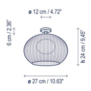 Bover Garota  PF / 01 1-lt 11" Outdoor LED Semi-Flushmount