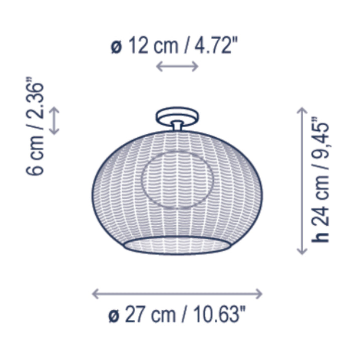 Bover Garota  PF / 01 1-lt 11" Outdoor LED Semi-Flushmount