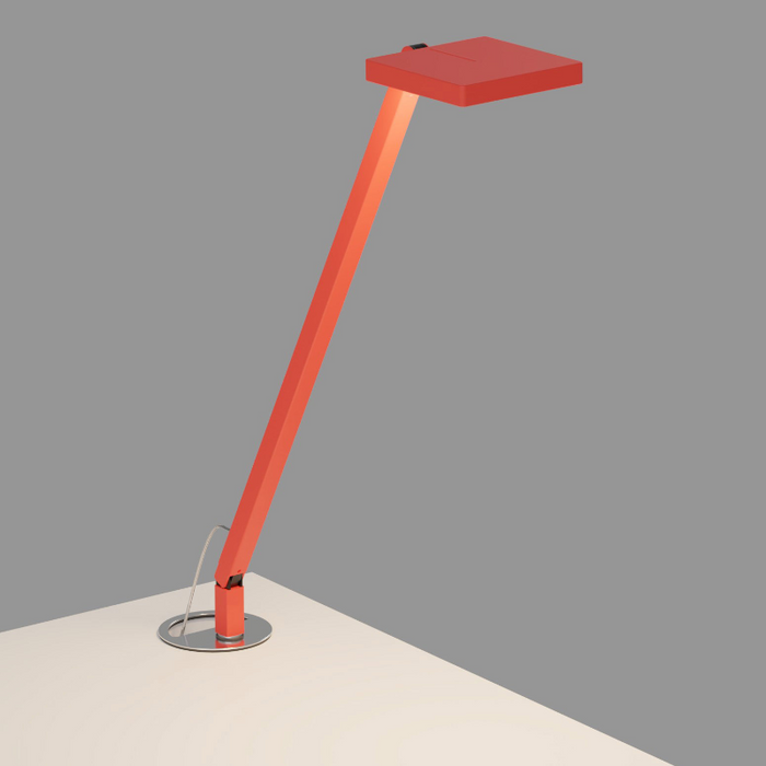 Koncept FCD-1 Focaccia Solo LED Desk Lamp - Matte Fire Red/Grommet Mount
