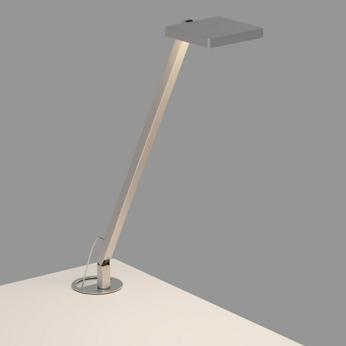 Koncept FCD-1 Focaccia Solo LED Desk Lamp - Silver/Grommet Mount