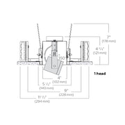 Lightolier LCRM06 OmniSpot 1-Head LED Recessed Multiple, 600 lm