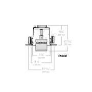 Lightolier LLAVRM20 Alcyon Vertical Recessed Multiple Frame, 2000 lm