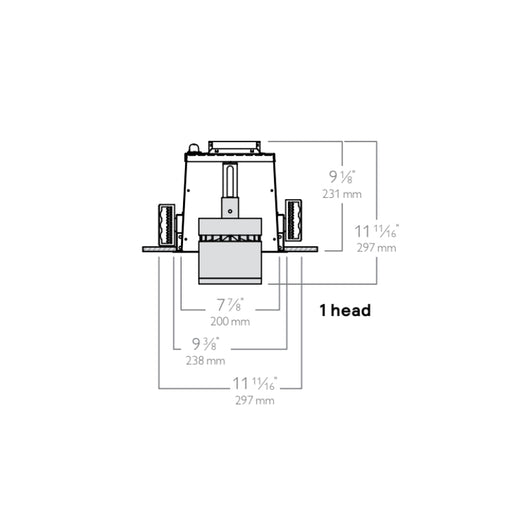 Lightolier LLAVRM20 Alcyon 1-Head LED Vertical Recessed Multiples, 2000 lm per head
