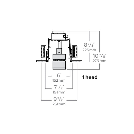 Lightolier LLAVRM11 Alcyon 1-Head LED Vertical Recessed Multiples, 1400 lm per head