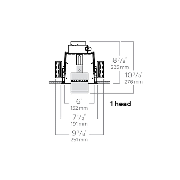 Lightolier LLAVRM11 Alcyon 1-Head LED Vertical Recessed Multiples, 1400 lm per head