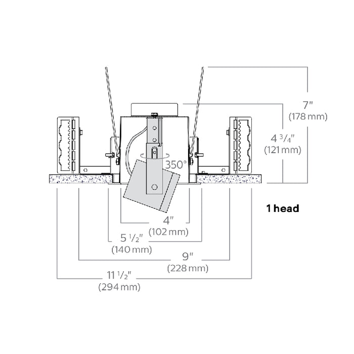 Lightolier LCRM10 OmniSpot 1-Head LED Recessed Multiple, 1000 lm per ...