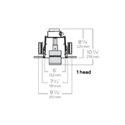 Lightolier LLAVRM Alcyon 1-Head LED Vertical Recessed Multiples, 1000 lm per head