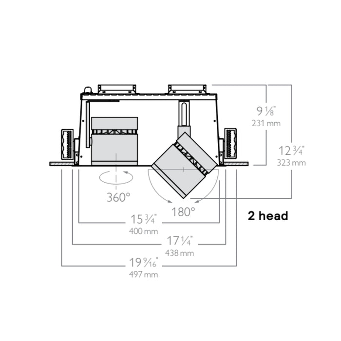 Lightolier LLAVRM20 Alcyon Vertical Recessed Multiple Frame, 2000 lm