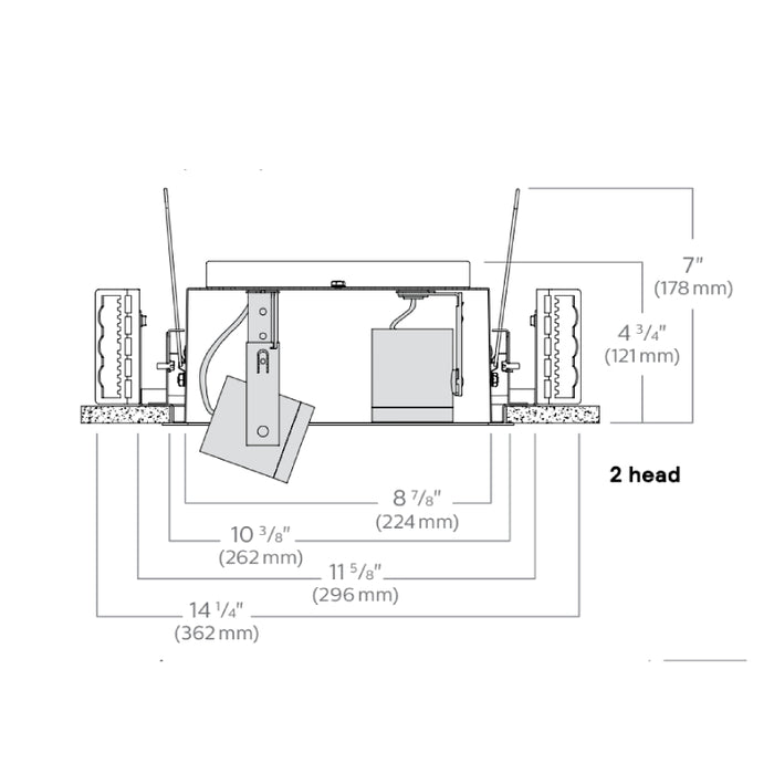 Lightolier LCRM10 OmniSpot Recessed Multiples Frame