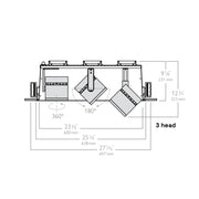 Lightolier LLAVRM20 Alcyon Vertical Recessed Multiple Frame, 2000 lm