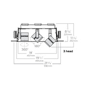 Lightolier LLAVRM Alcyon Vertical Recessed Multiple Frame, 1000/1400 lm