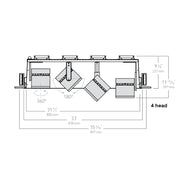 Lightolier LLAVRM20 Alcyon Vertical Recessed Multiple Frame, 2000 lm