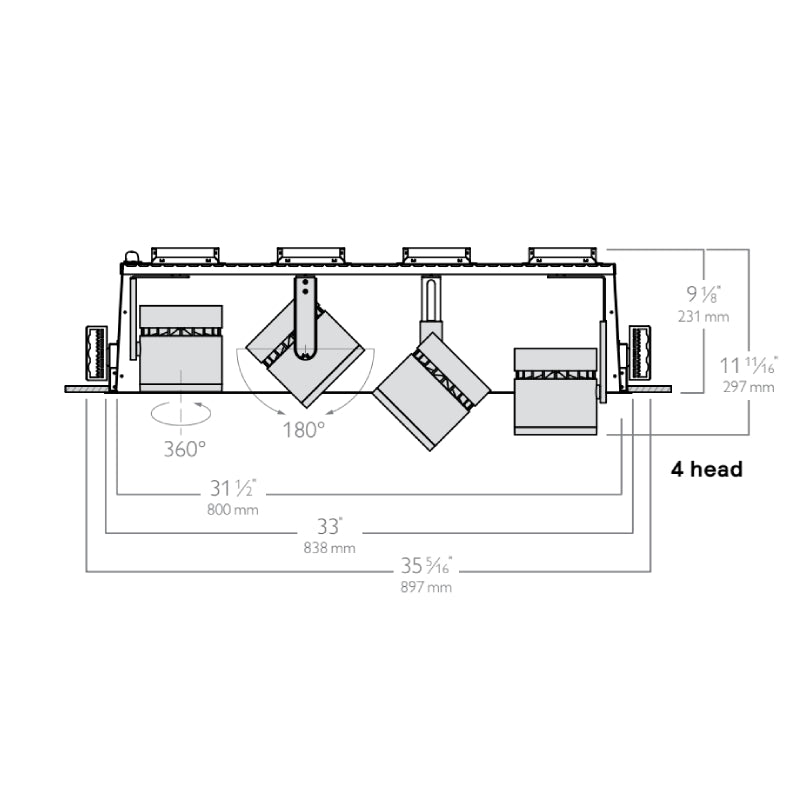 Lightolier LLAVRM20 Alcyon Vertical Recessed Multiple Frame, 2000 lm