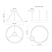 Kuzco PD22735-UNV Halo 36" LED Pendant, 120-277V