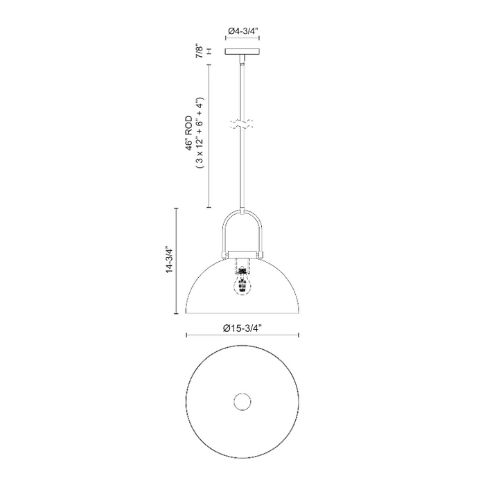 Alora Mood PD504016 Harper 1-lt 16" Pendant