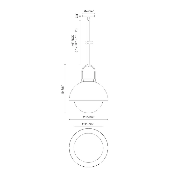 Alora Mood PD507216 Harper 1-lt 16" Pendant