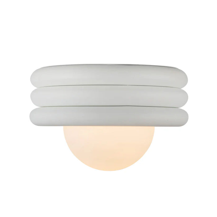 Alora Mood SF426012 Harvey 1-lt 12" Semi-Flush Mount - Antique White