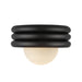 Alora Mood SF426012 Harvey 1-lt 12" Semi-Flush Mount - Matte Black