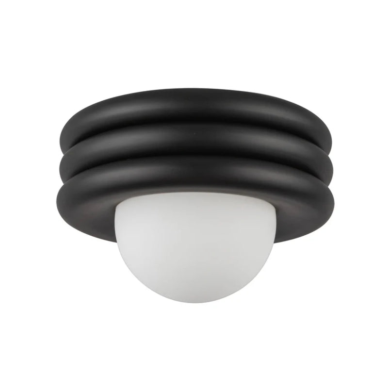 Alora Mood SF426012 Harvey 1-lt 12" Semi-Flush Mount - Matte Black