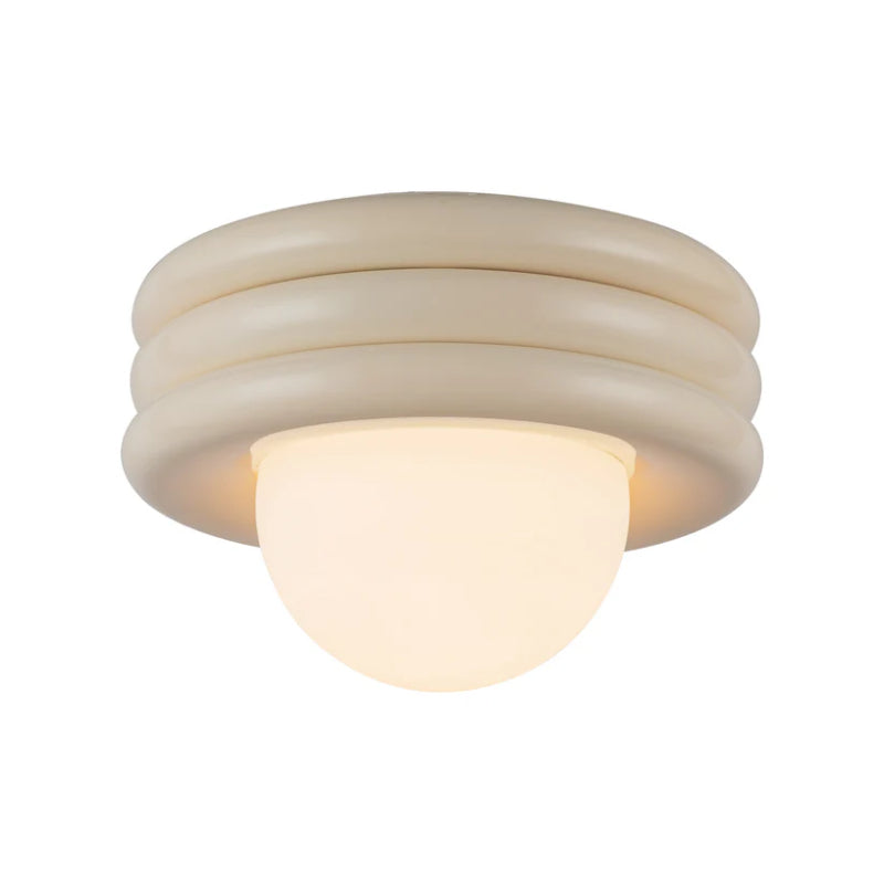 Alora Mood SF426012 Harvey 1-lt 12" Semi-Flush Mount - Pearl White