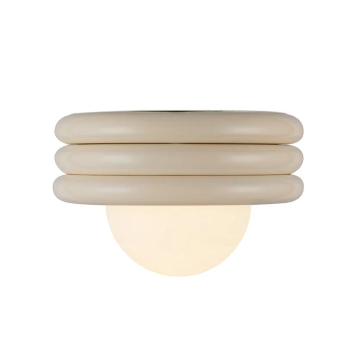 Alora Mood SF426012 Harvey 1-lt 12" Semi-Flush Mount - Pearl White