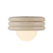 Alora Mood SF426012 Harvey 1-lt 12" Semi-Flush Mount - Pearl White