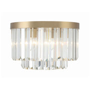 Crystorama HAY-1400 Hayes 4-lt 16" Flush Mount - Aged Brass