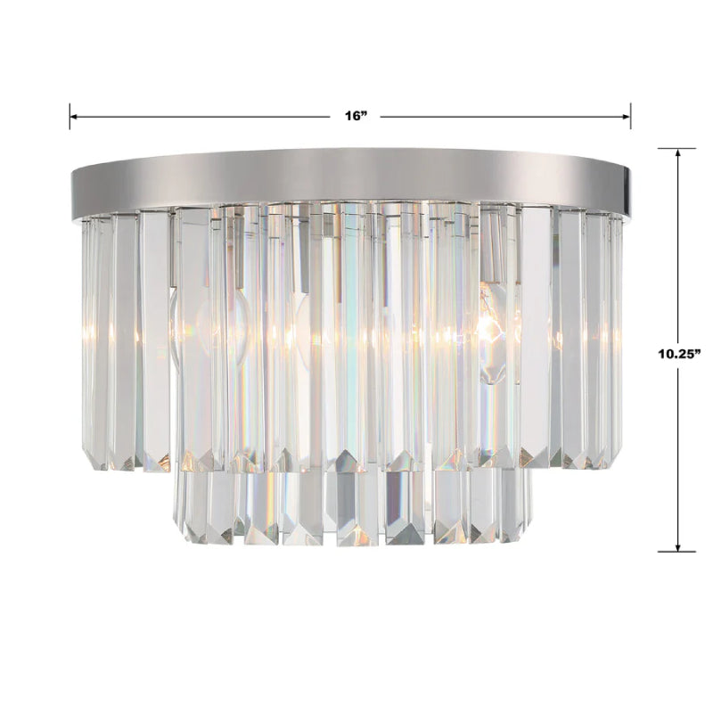 Crystorama HAY-1400 Hayes 4-lt 16" Flush Mount