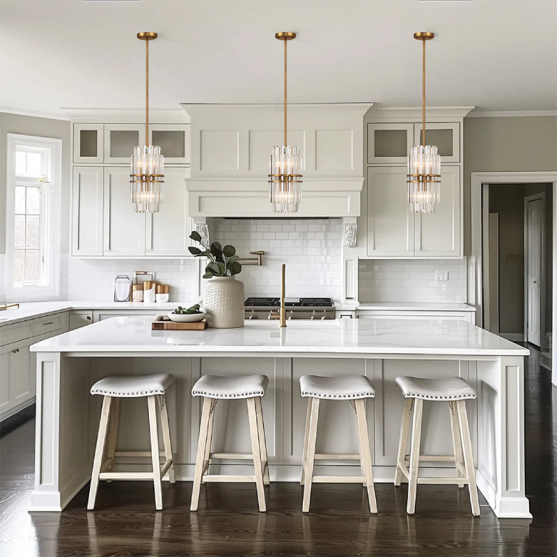 Crystorama HAY-1401 Hayes 4-lt 8" Pendant - Aged Brass