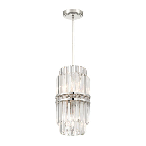Crystorama HAY-1401 Hayes 4-lt 8" Pendant - Polished Nickel