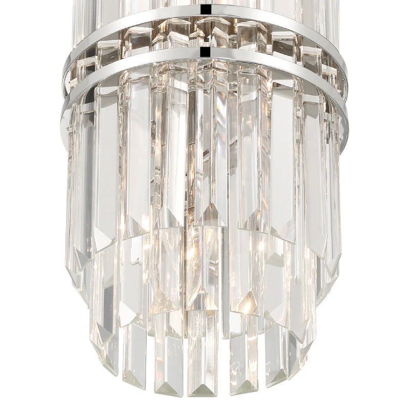 Crystorama HAY-1401 Hayes 4-lt 8" Pendant - Polished Nickel