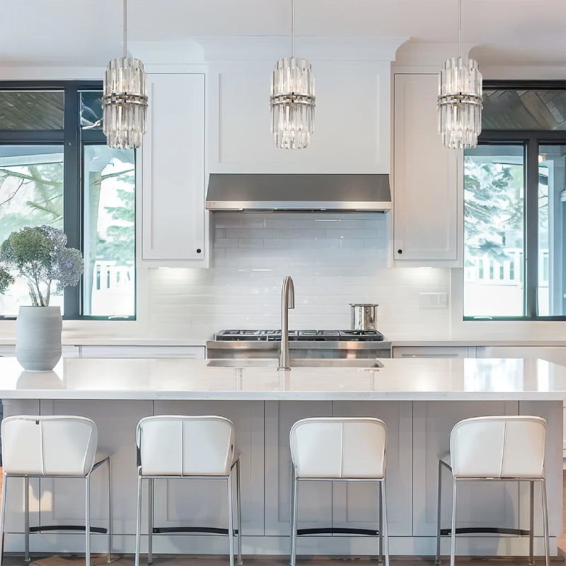 Crystorama HAY-1401 Hayes 4-lt 8" Pendant - Polished Nickel