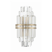 Crystorama HAY-1402 Hayes 2-lt 14" Tall Wall Sconce - Aged Brass