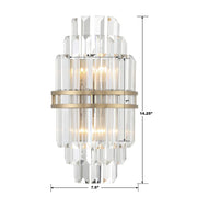 Crystorama HAY-1402 Hayes 2-lt 14" Tall Wall Sconce